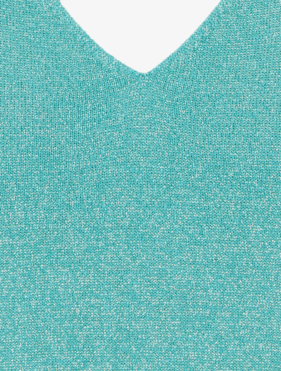 Top sans manches irisé - Turquoise - 3