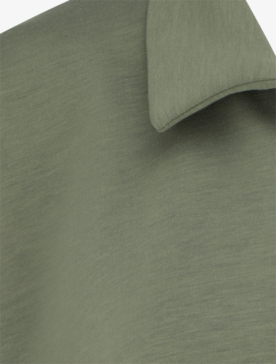 Veste coupe boule zippée effet froncé - Kaki - 3