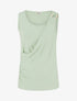 Top sans manches effet drapé à bretelle bijou - Vert amande - 1