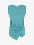 Top uni sans manches à anneau - Turquoise - 1