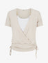 Top effet superposé à chaînes - Beige - 1