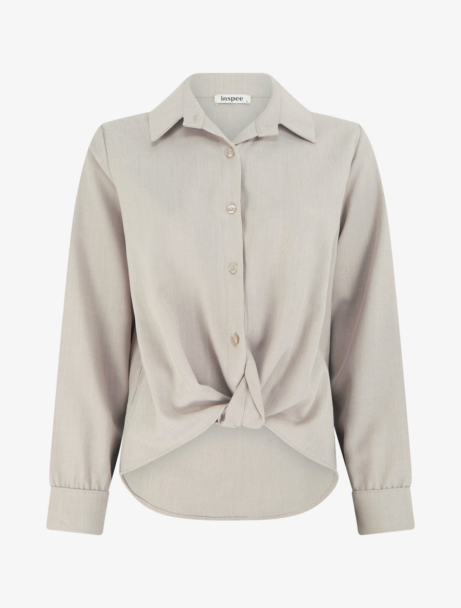 Blusa anudada asimétrica - Topo