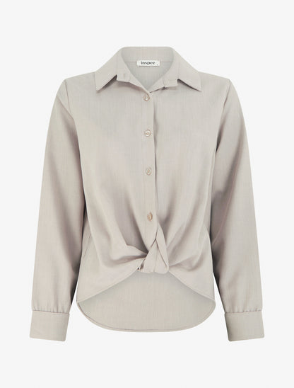 Blusa anudada asimétrica - Topo