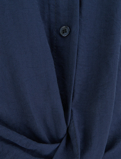 Top fluide effet noué - Marine - 3