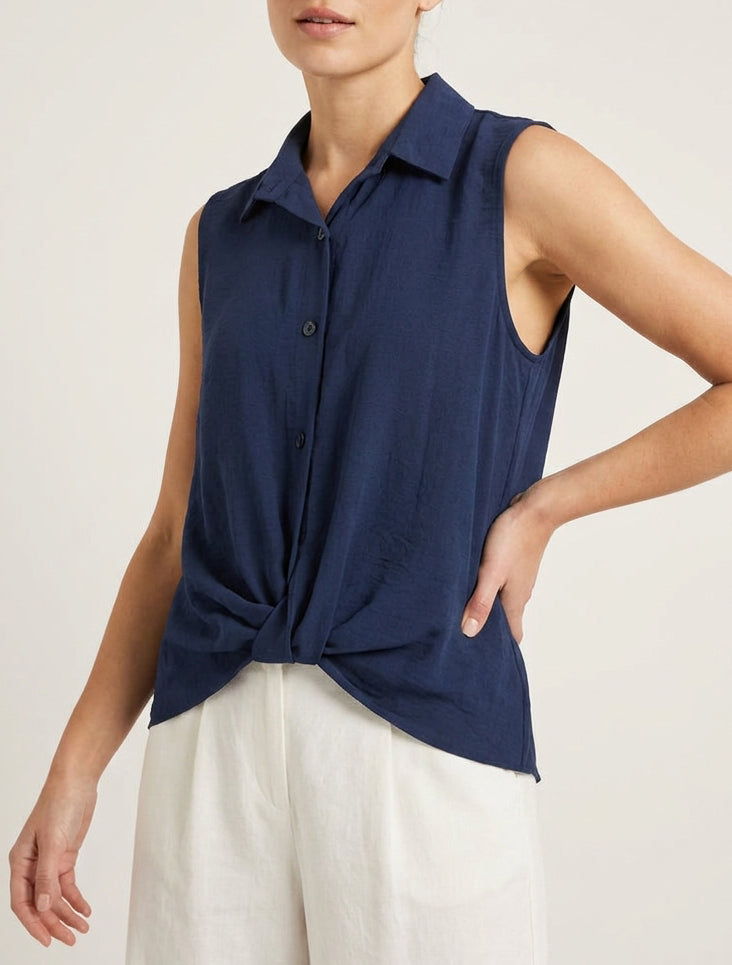 Top fluido efecto anudado - Marine