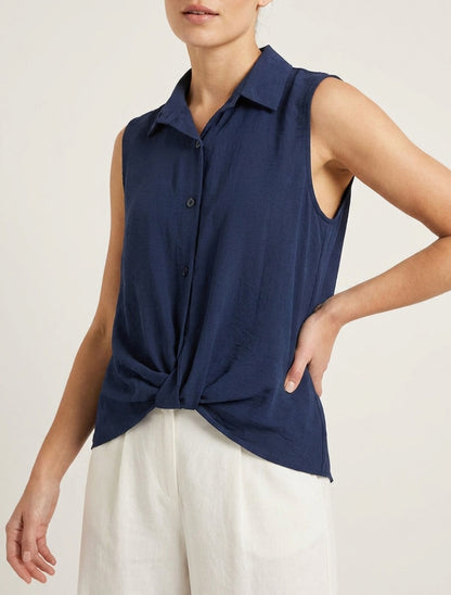Top fluido efecto anudado - Marine