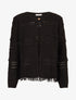 Gilet en maille ajourée à 1 bouton - Noir - 1