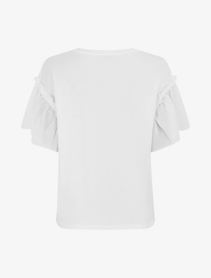 T-shirt motif sunset à strass - Blanc - 2