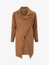 Gilet à pans asymétriques frangés - Camel - 1