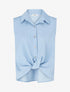 Chemise sans manches effet torsadé - Bleu ciel - 1