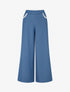 Pantalon ample à dentelle - Bleu denim - 1