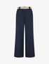 Pantalon à fines rayures irisées - Marine - 1
