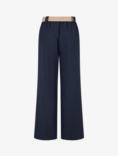 Pantalon à fines rayures irisées - Marine - 2