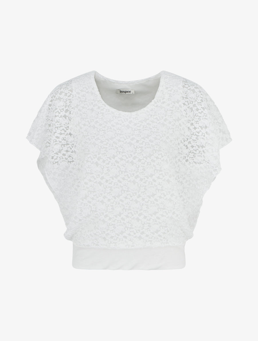 Top de encaje - Blanco