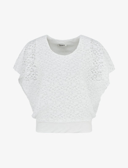 Top de encaje - Blanco