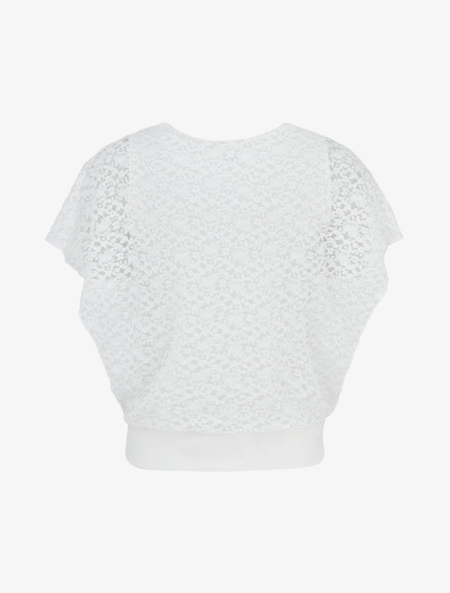 Top de encaje - Blanco