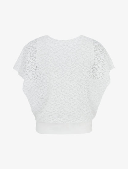 Top de encaje - Blanco