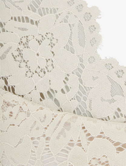 Combishort à buste en dentelle - Beige - 3