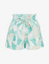 Short évasé imprimé graphique - Turquoise - 1