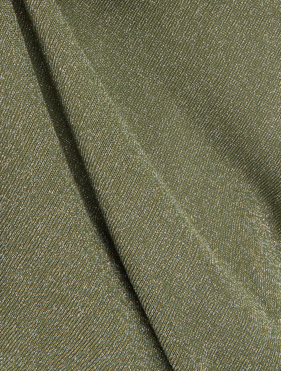 Débardeur irisé à col en dentelle - Kaki - 3