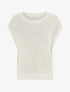 Top en maille fine ajouré et irisé - Beige - 1