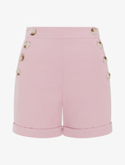 Short uni taille haute - Rose - 1