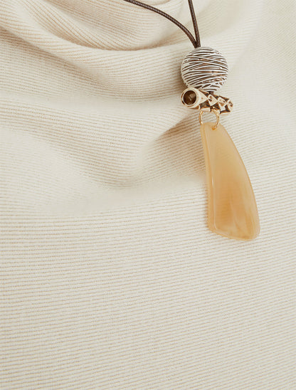 Pull fin à manches chauve-souris et col bénitier - Beige - 3