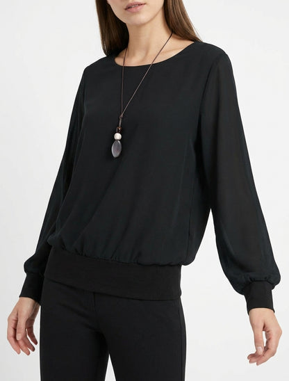 Top de manga murciélago - Negro