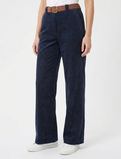 Pantalón elástico efecto terciopelo - Marine