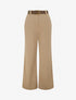 Pantalon élastiqué coupe ample - Camel - 1