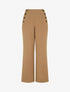 Pantalon uni à fermeture sur les côtés - Camel - 1