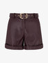 Short en simili à revers - Prune - 1