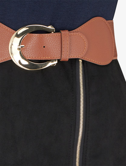 Robe droite en maille et suédine à manches longues et zip - Marine/noir - 3