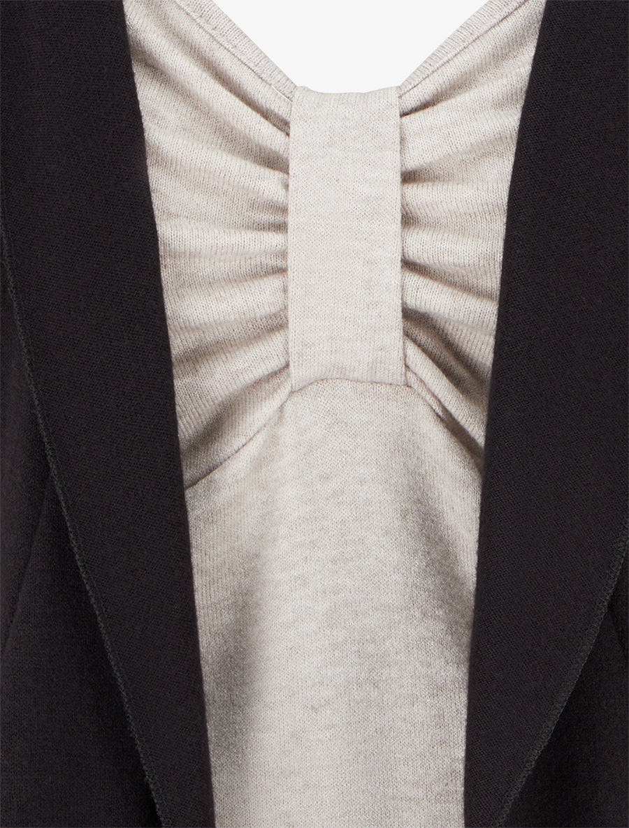 Pull style gilet en trompe l&