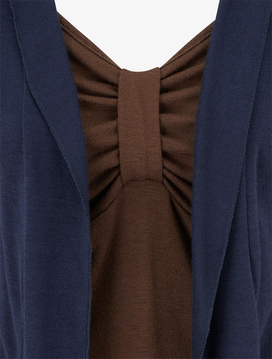 Pull style gilet en trompe l&