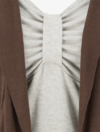 Pull style gilet en trompe l&