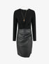 Robe portefeuille bimatière - Noir - 1