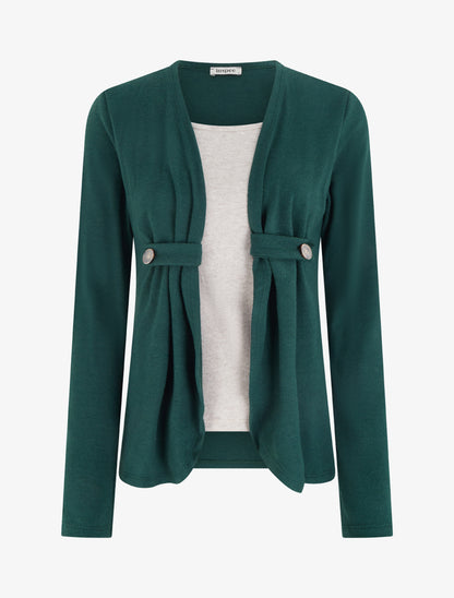 Pull style gilet en trompe l&