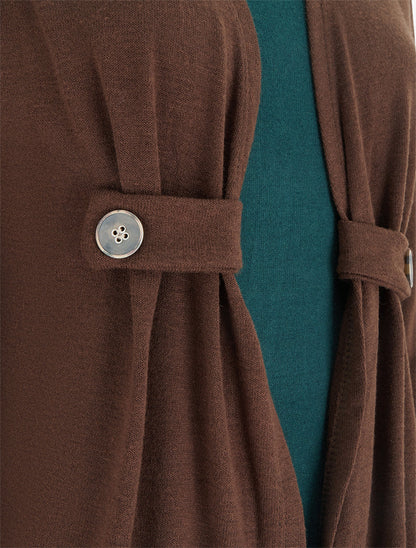 Pull style gilet en trompe l&