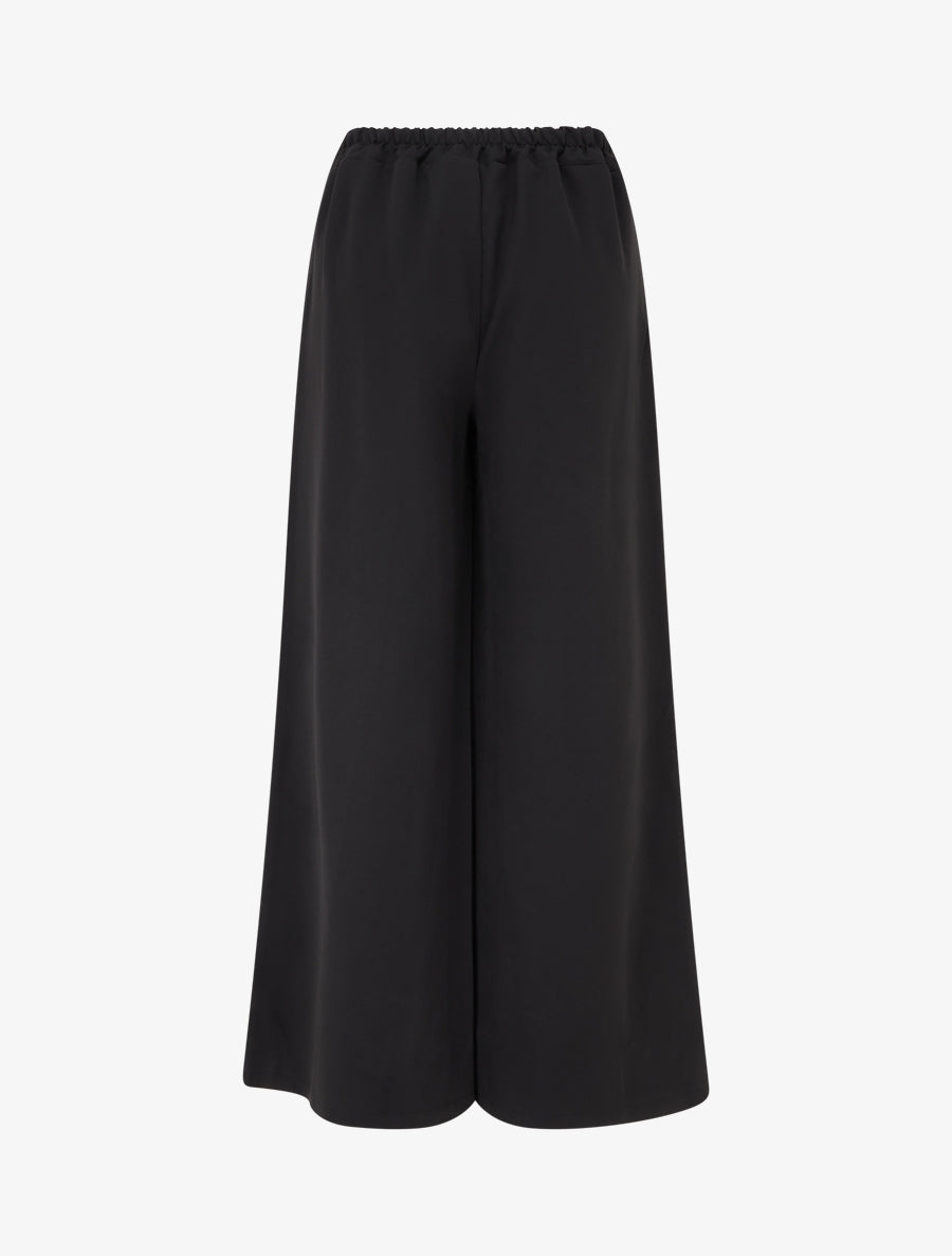 Pantalon ample à pan et bijou métallique - Noir - 2