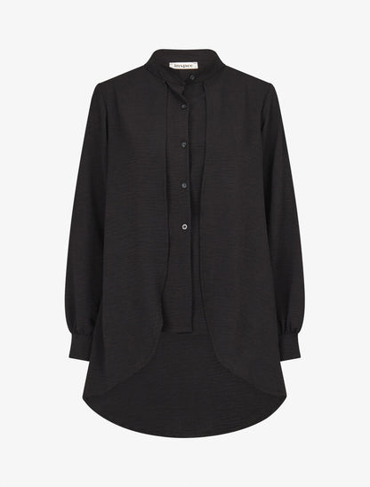 Chemise à double pans - Noir - 1