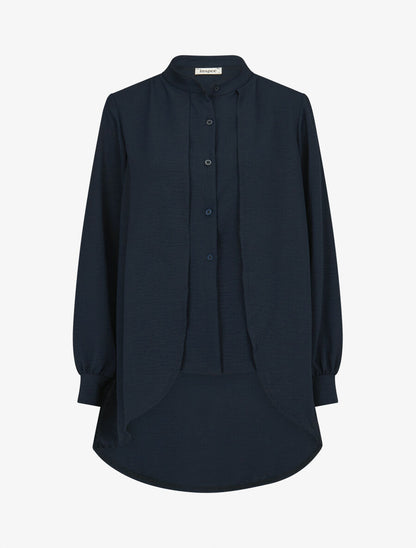 Chemise à double pans - Marine - 1