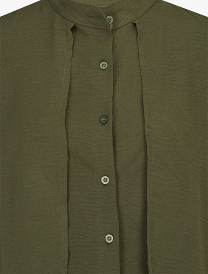 Chemise à double pans - Kaki - 3