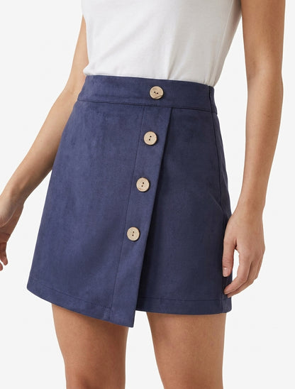 Falda-pantalón de ante estilo portafolio - Marine