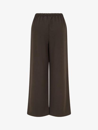 Pantalon taille haute à boutons et chaîne - Marron - 2