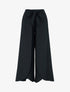 Pantalon à pans taille haute coupe ample - Noir - 1