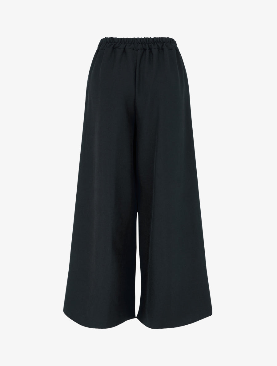 Pantalon à pans taille haute coupe ample - Noir - 2
