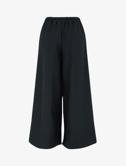Pantalon à pans taille haute coupe ample - Noir - 2