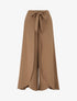 Pantalon à pans taille haute coupe ample - Camel - 1