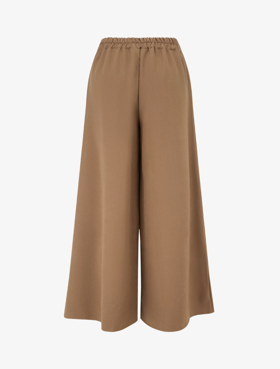 Pantalon à pans taille haute coupe ample - Camel - 2